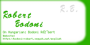 robert bodoni business card